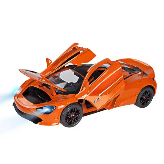 1:24 McLaren 720S Sports Car Alloy Diecast Simulation Model Car Toys With Sound And Light Pull Back Toys For Children Gift C310