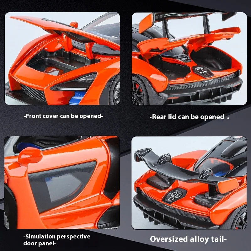 1:24 Mclaren Senna Sports Racing Supercar Alloy Diecast Metal Model Car Collectibles Children's Toy Birthday Gifts For Boy Hobby