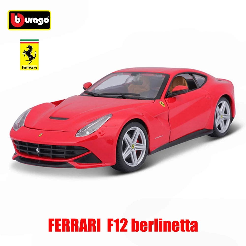 Bburago 1:24 Ferrari PUROSANGUE 488 458 F12 SP1 Car Model Die-casting Metal Model Children Toy Boyfriend Gift Simulated Alloy