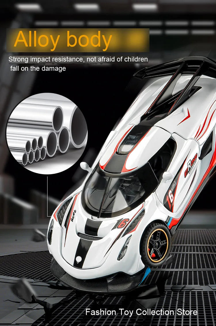 1: 32 JESKO  Alloy Car Model High Simulation Diecasts Toy With Sound and Light Pull Back Vehicles Decoration Toys For Kids