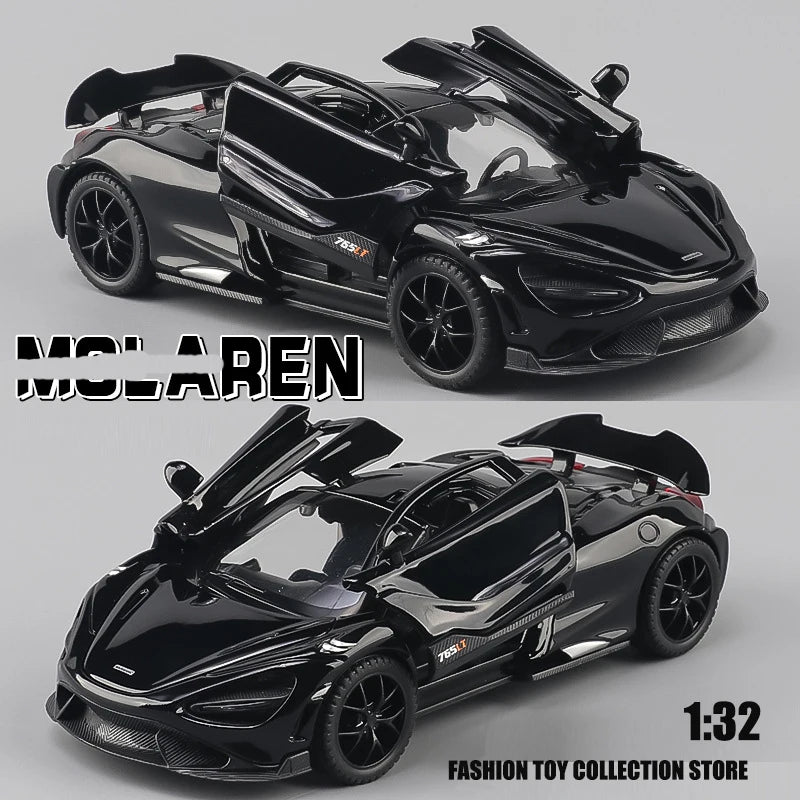 1: 32 Malaren 765TL Fast and Furious 7 Alloy Car Model Diecasts Toy With Sound and Light Vehicles Decoration Toys For Kids Gift