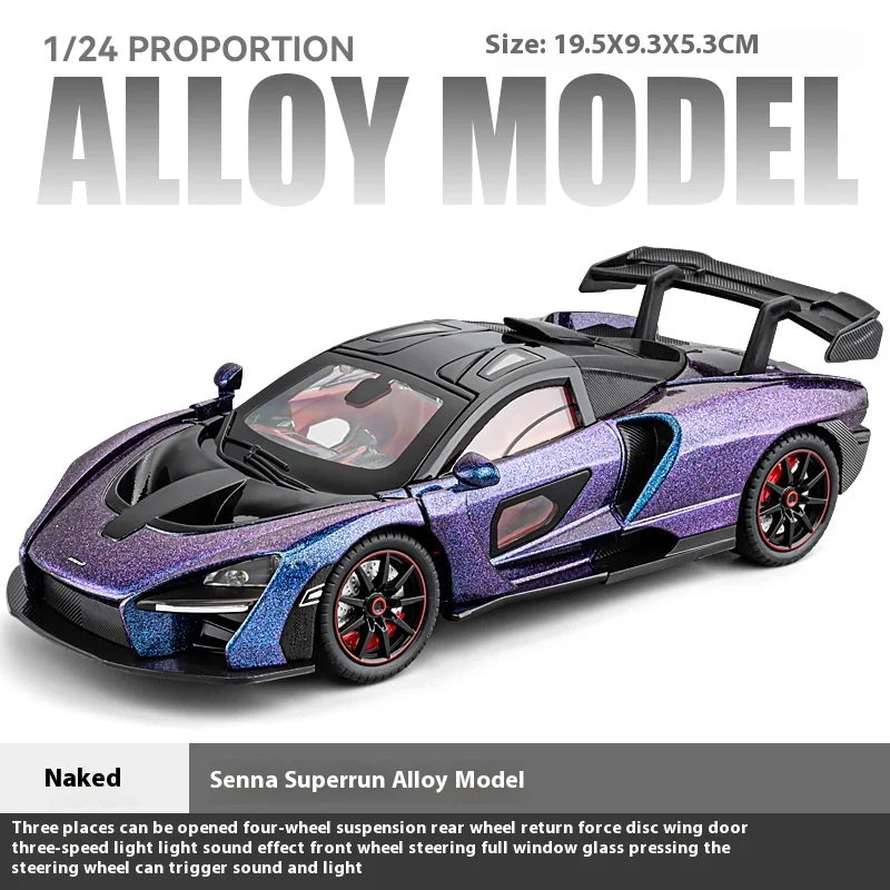 1:24 Mclaren Senna Sports Racing Supercar Alloy Diecast Metal Model Car Collectibles Children's Toy Birthday Gifts For Boy Hobby