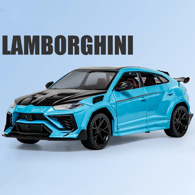 1:24 Lambos URUS Bison Mansory SUV Alloy Cast Toy Car Model Sound and Light Children's Toy Collectibles Birthday gift