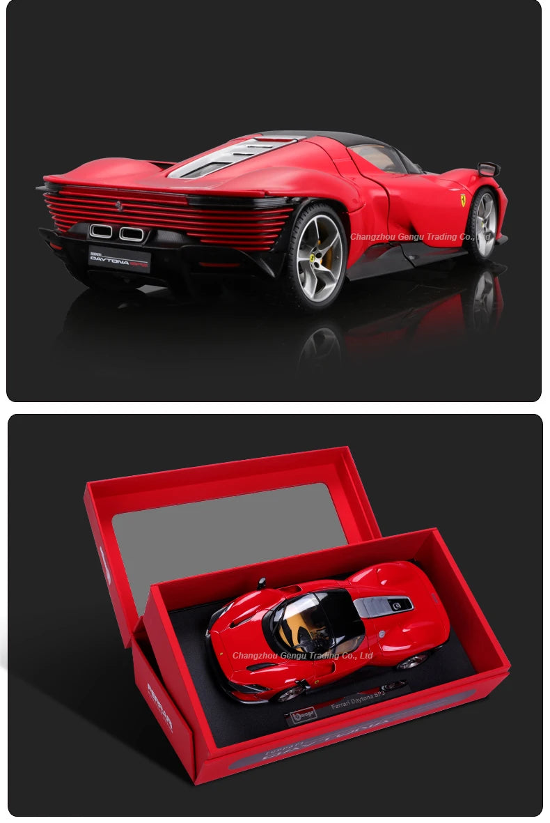 Bburago Ferrari 1:18 Daytona SP3 Refined Version Sports Car Static Simulation Die Cast Vehicles Collectible Model Car Toys