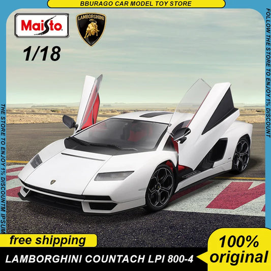 Maisto 1:18 Lamborghini Countach Lpi 800-4 Sports Car Diecast Model Edition Alloy Luxury Vehicle Toys Collection Ornaments Gift