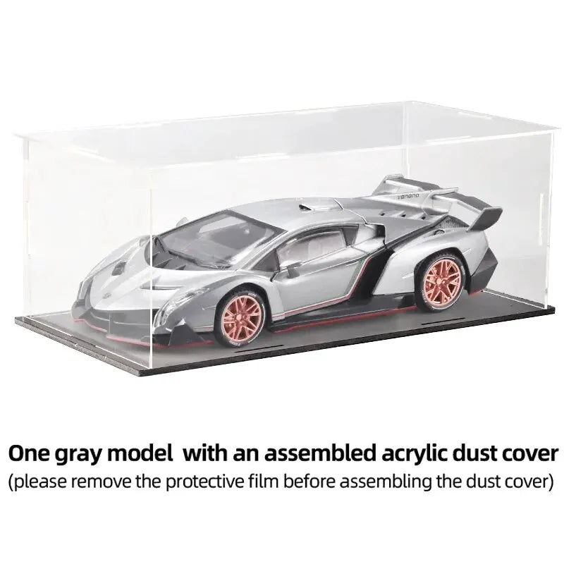 Diecast Car for Veneno Model Car 1/24 Scale Sports Toy Vehicle Door Can Be Opened Toy Car Front Wheel Steerable