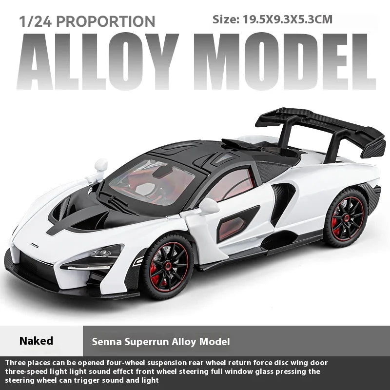 1:24 Mclaren Senna Sports Racing Supercar Alloy Diecast Metal Model Car Collectibles Children's Toy Birthday Gifts For Boy Hobby