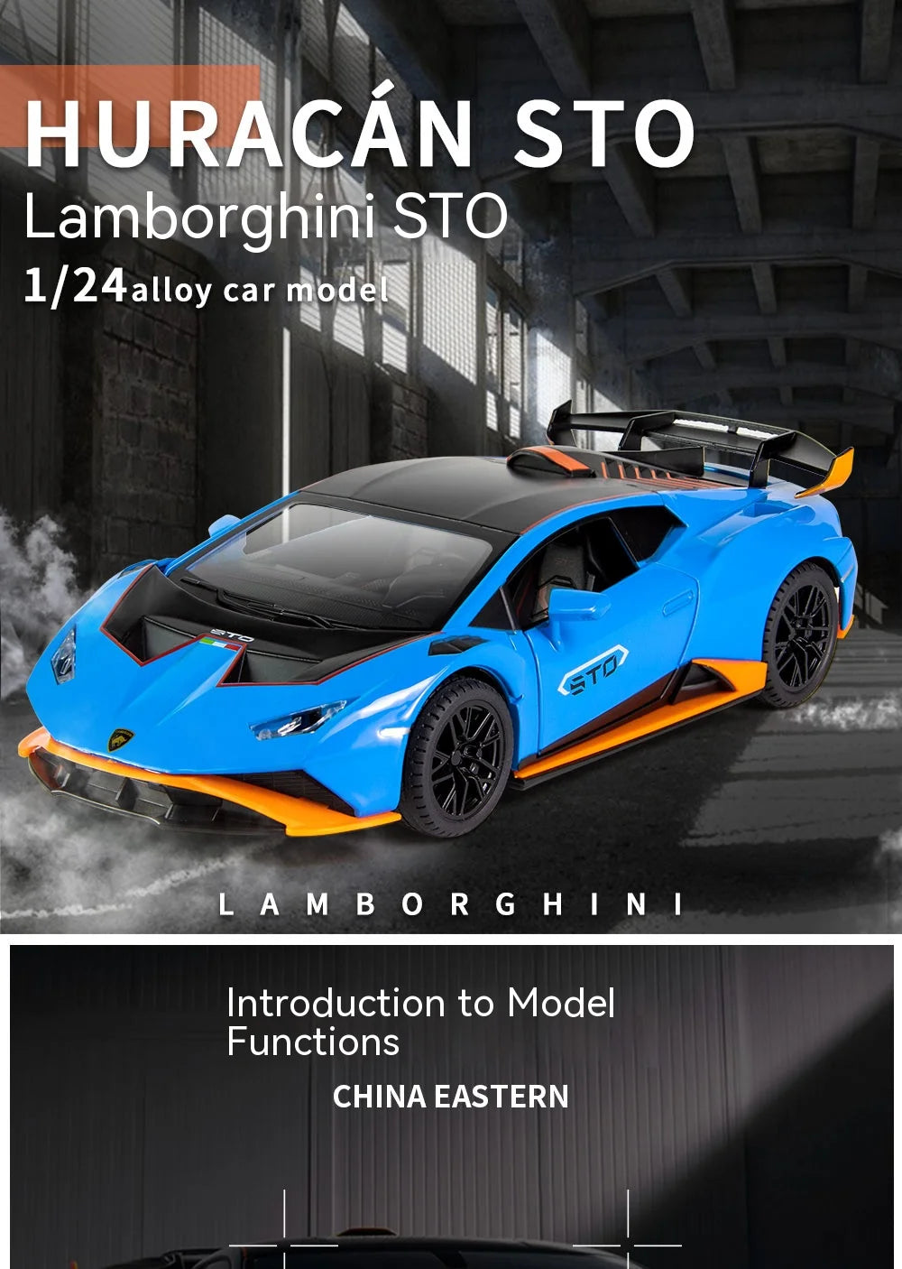 1:24 Scale Lamborghini STO Alloy Model Car - Ultimate Supercar Replica for Collectors - Precise Detailing, High-End Craftsmanshi