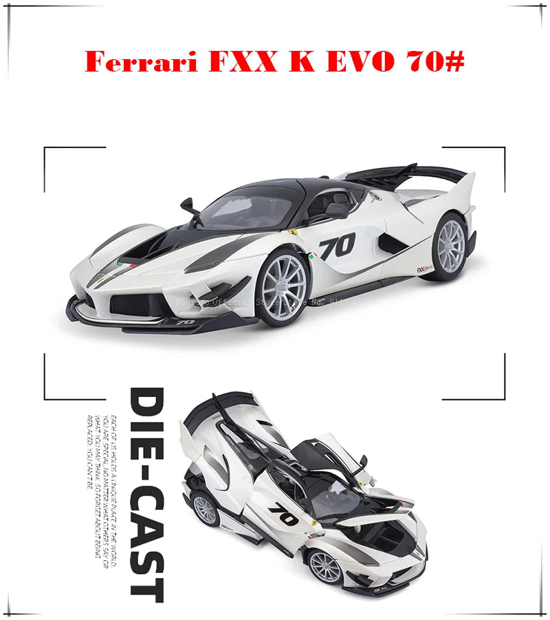 Bburago 1:18 Ferrari FXXK EVO 296 GTB SF90 488 GTB SP1 Alloy Luxury Vehicle Diecast Cars Model Toy Collection Gift for boys