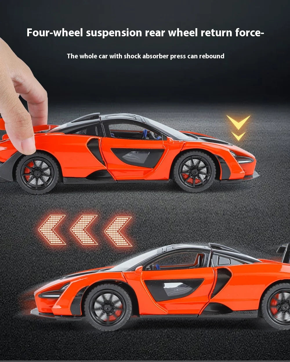 1:24 Mclaren Senna Sports Racing Supercar Alloy Diecast Metal Model Car Collectibles Children's Toy Birthday Gifts For Boy Hobby