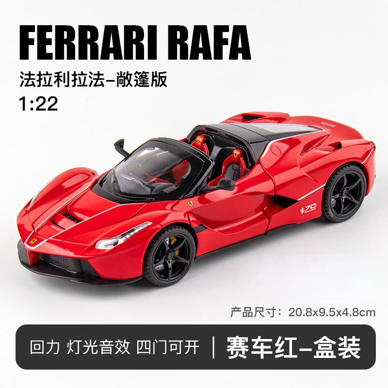 1:22 Ferrari Laferrari convertible Alloy Racing Car Model Diecast Metal Toy Vehicles Car Model Simulation Kids Toy Gift E187