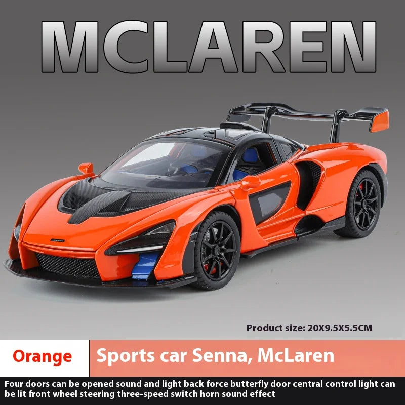 1:24 Mclaren Senna Sports Racing Supercar Alloy Diecast Metal Model Car Collectibles Children's Toy Birthday Gifts For Boy Hobby