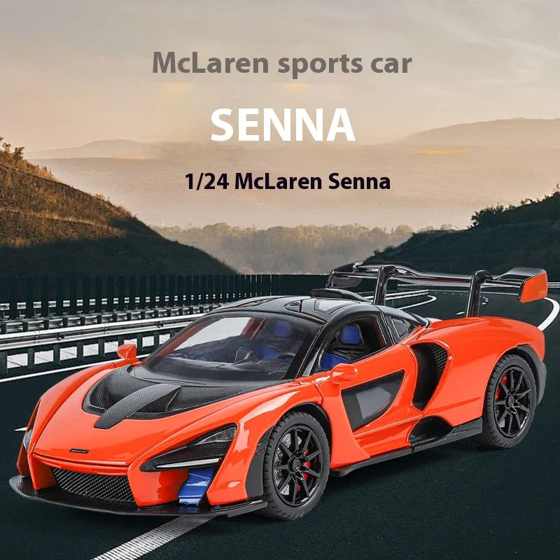 1:24 Mclaren Senna Super Racing Car Alloy Diecast Model Car Adult Collectibles Sound & Light Hobby Holiday Gifts With Boyfriend