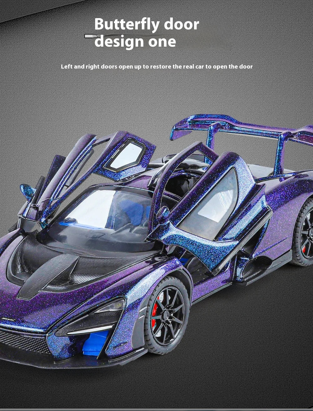 1:24 Mclaren Senna Sports Racing Supercar Alloy Diecast Metal Model Car Collectibles Children's Toy Birthday Gifts For Boy Hobby