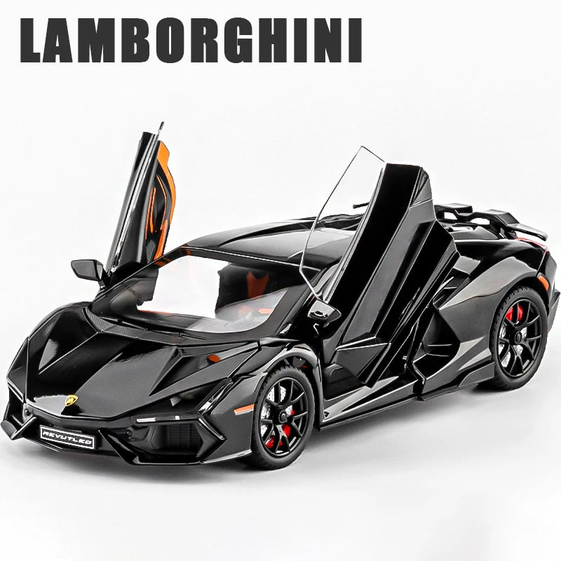 1:24 Lamborghini Revuelto Supercar Alloy Car Diecasts & Toy Vehicles Metal Toy Car Model Sound and light Collection Kids Toy