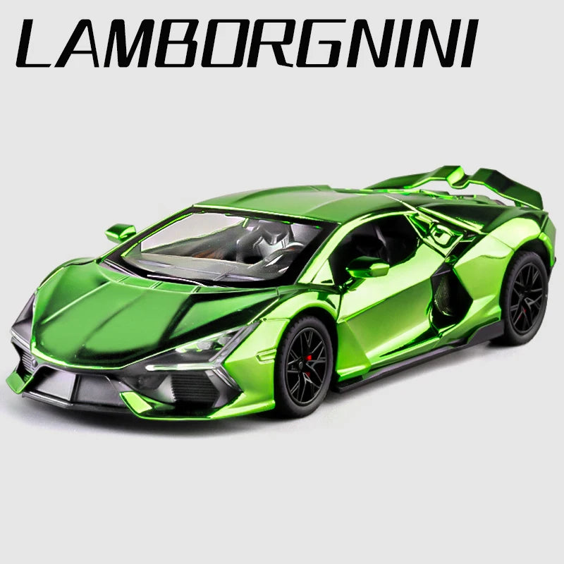 1:24 Lamborghini Revuelto Supercar Alloy Car Diecasts & Toy Vehicles Metal Toy Car Model Sound and light Collection Kids Toy