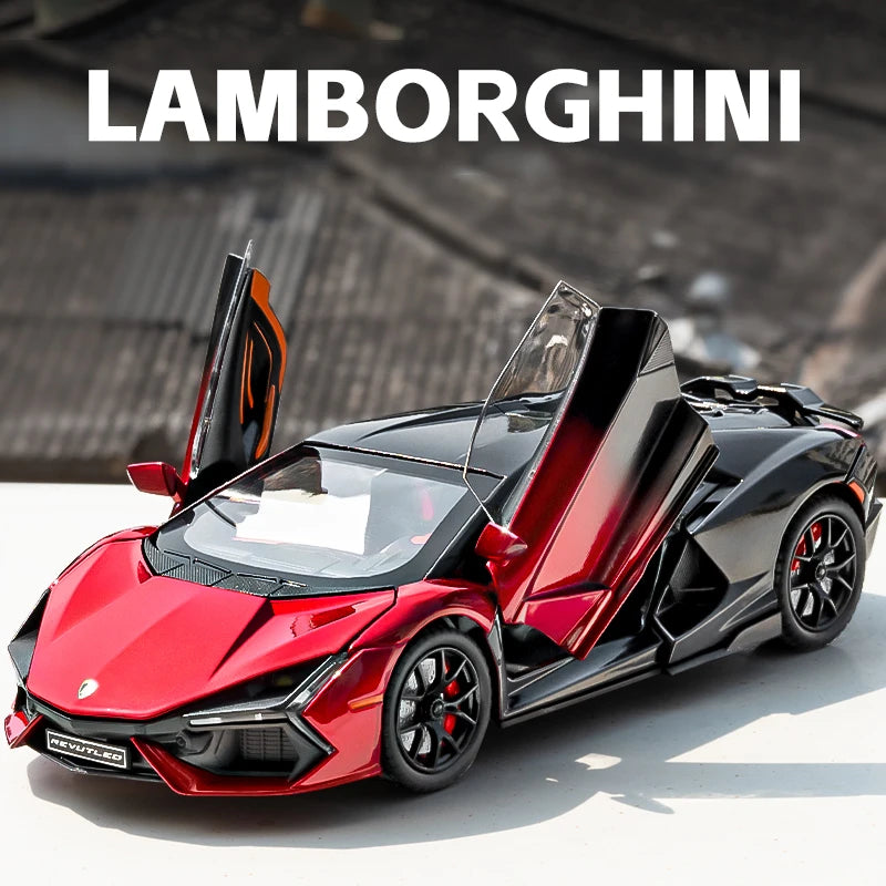 1:24 Lamborghini Revuelto Supercar Alloy Car Diecasts & Toy Vehicles Metal Toy Car Model Sound and light Collection Kids Toy