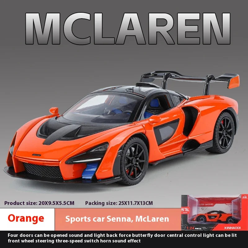 1:24 Mclaren Senna Sports Racing Supercar Alloy Diecast Metal Model Car Collectibles Children's Toy Birthday Gifts For Boy Hobby