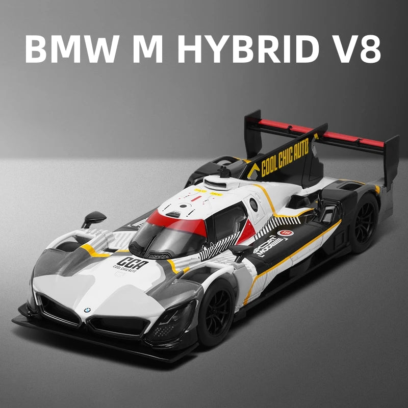 1:24 BMW M Hybrid V8 Super Racing Alloy Car Model Sound and Light Children's Toy Collectibles Birthday gift