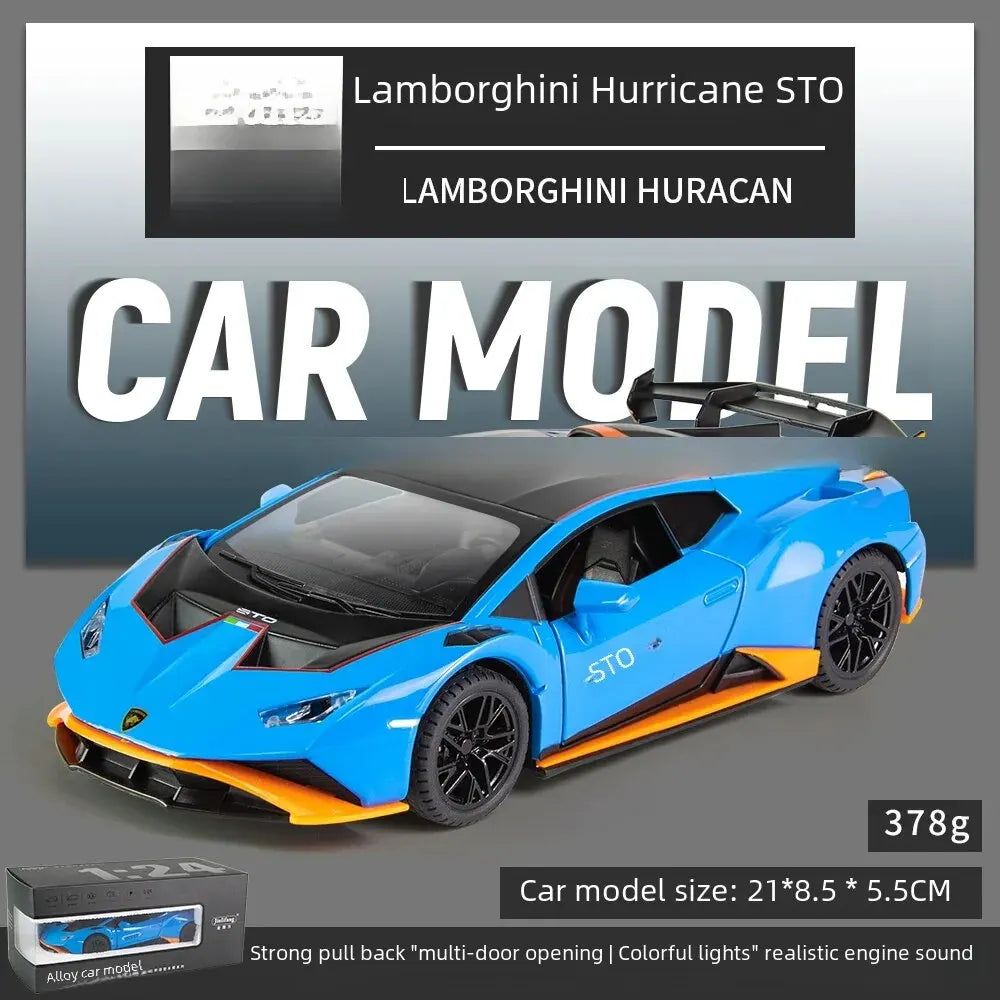 1:24 Scale Lamborghini STO Alloy Model Car - Ultimate Supercar Replica for Collectors - Precise Detailing, High-End Craftsmanshi