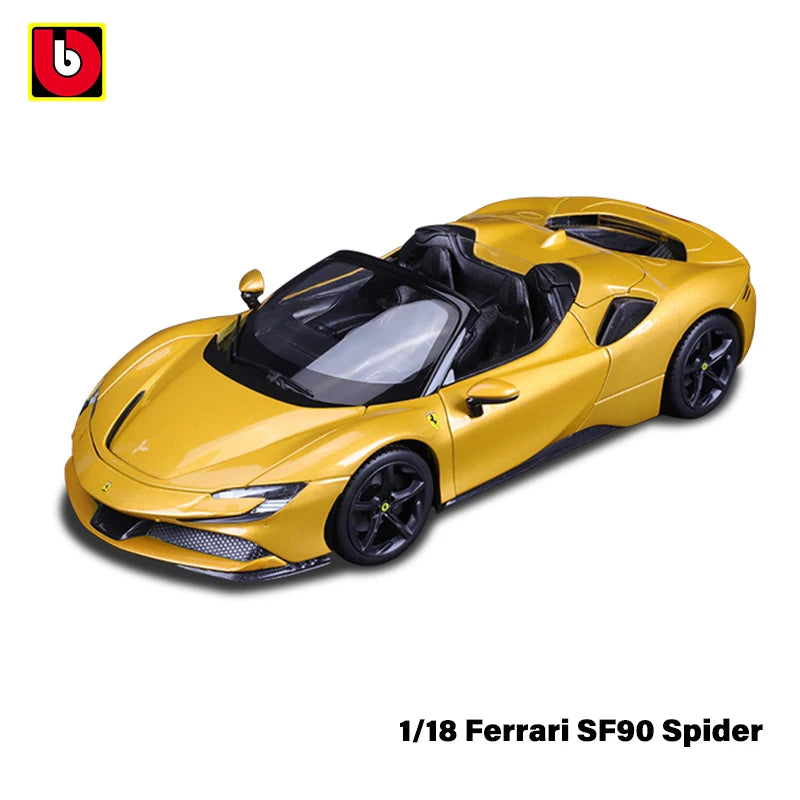 Bburago 1:18 Ferrari FXXK EVO 296 GTB SF90 488 GTB SP1 Alloy Luxury Vehicle Diecast Cars Model Toy Collection Gift for boys