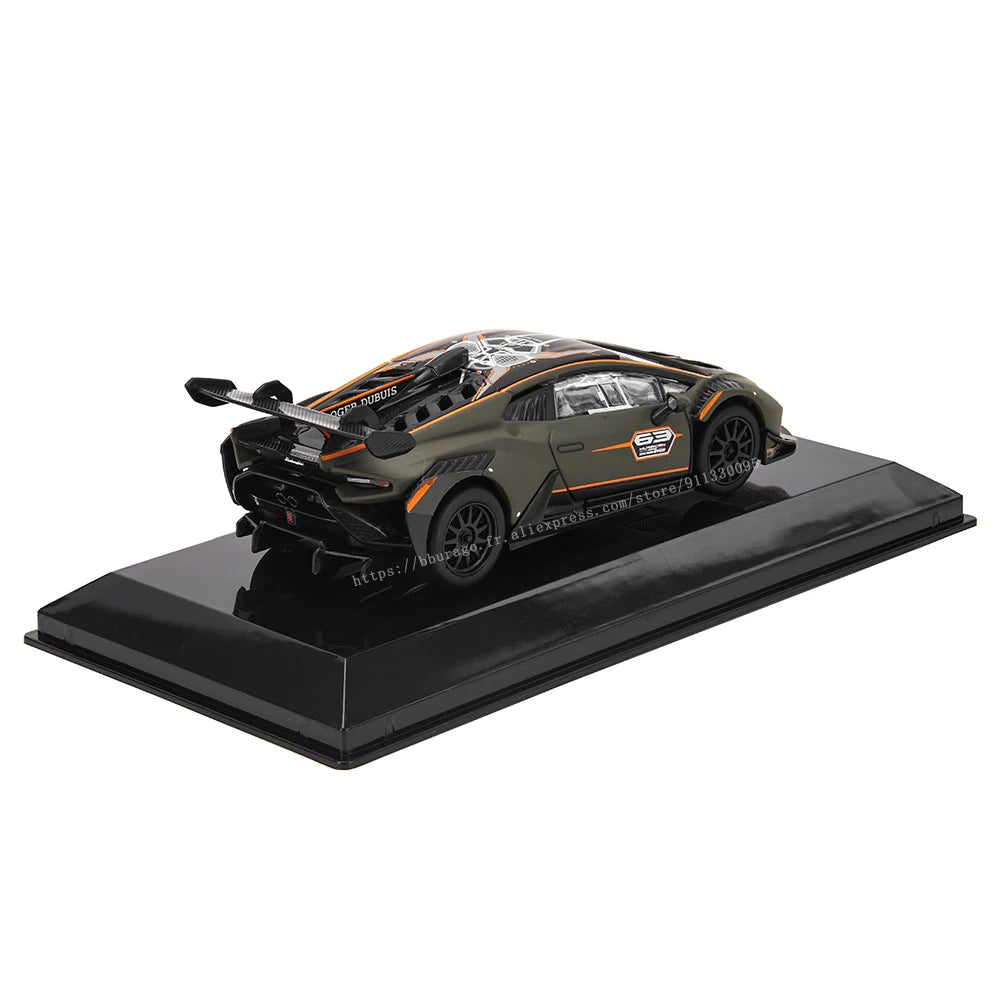 Bburago 1:43 Lamborghini Huracan Super Trofeo EV02 Alloy Luxury Vehicle Diecast Pull Back Cars Model Toy Collection Gift