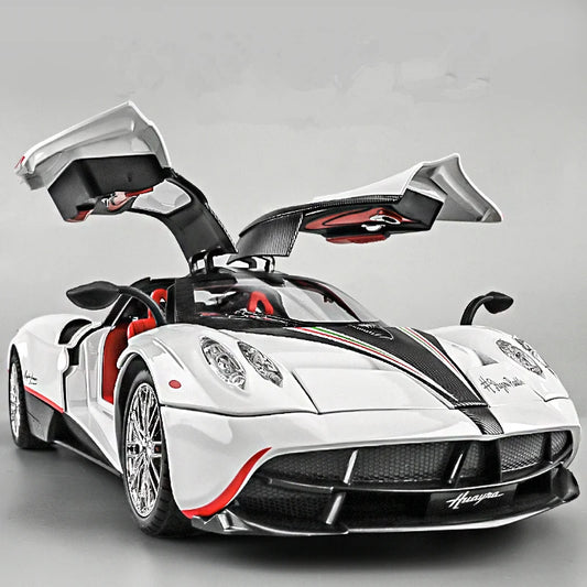 1:18 Pagani Huayra Dinastia Alloy Racing Car Model Diecasts Metal Toy Sports Car Model Simulation Sound and Light Childrens Gift