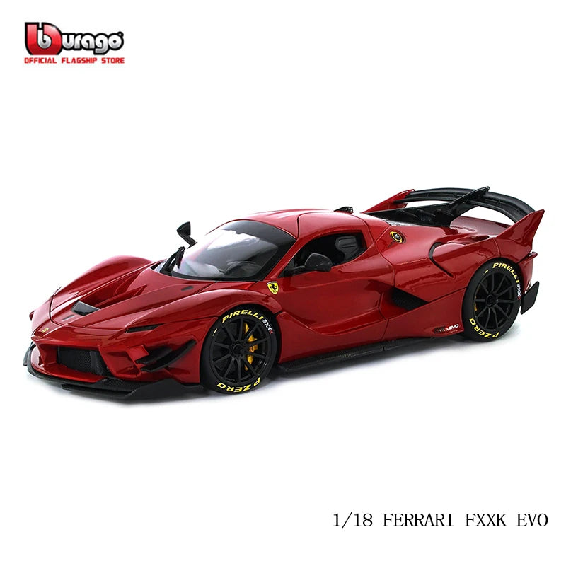 Bburago 1:18 Ferrari FXXK EVO 296 GTB SF90 488 GTB SP1 Alloy Luxury Vehicle Diecast Cars Model Toy Collection Gift for boys