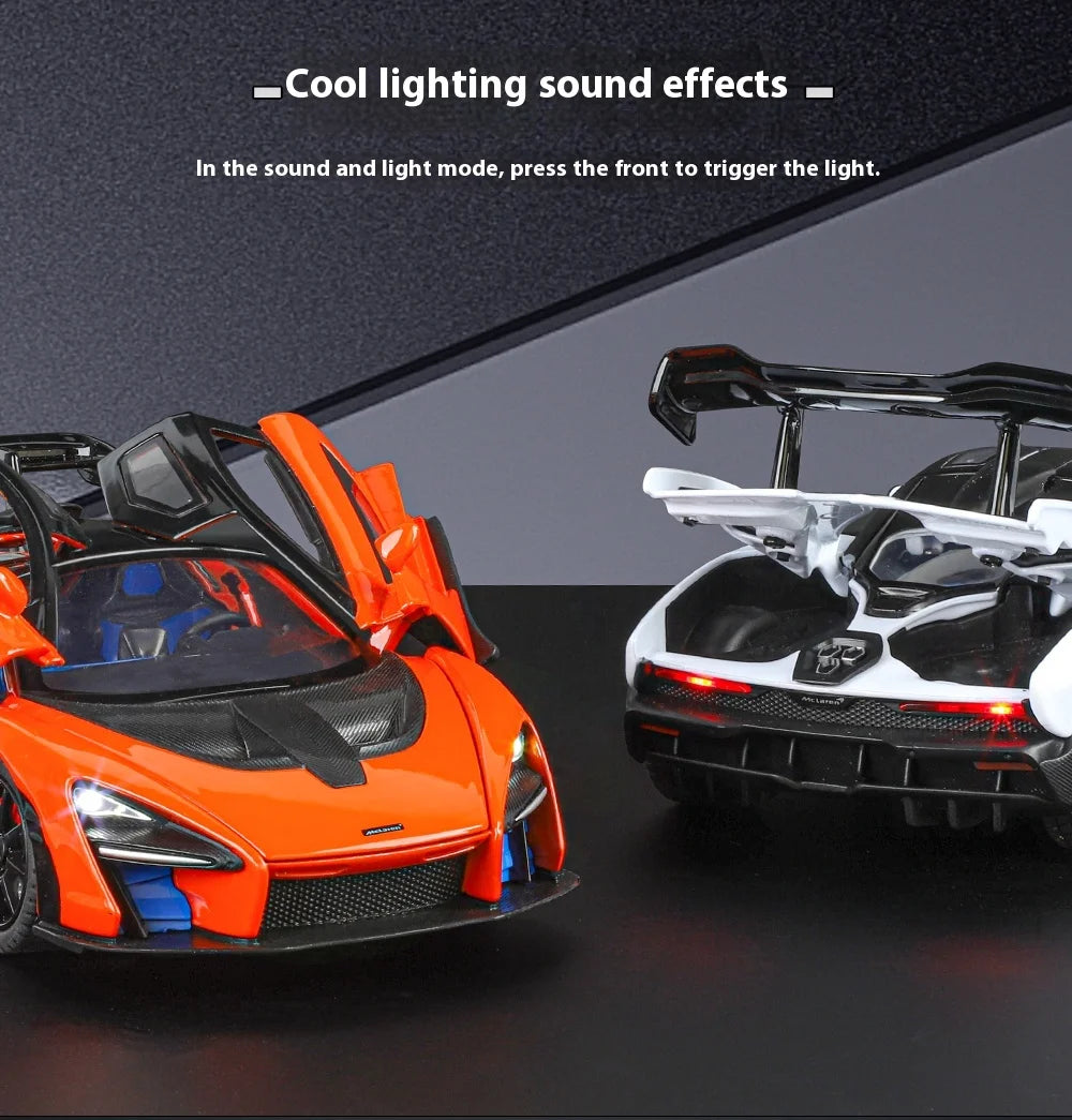 1:24 Mclaren Senna Sports Racing Supercar Alloy Diecast Metal Model Car Collectibles Children's Toy Birthday Gifts For Boy Hobby