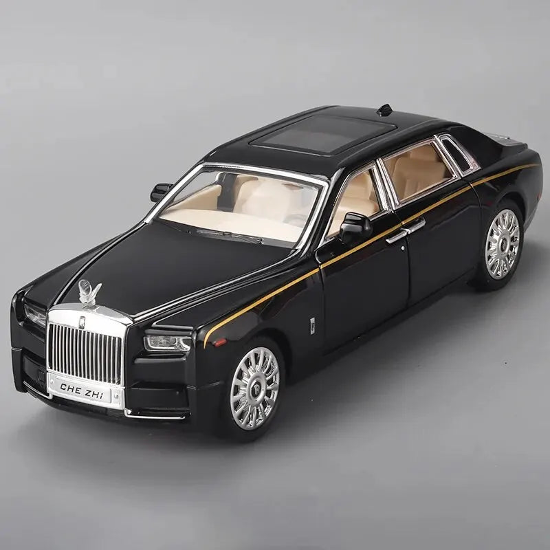 1:24 RR Phantom Model Zinc Alloy Pull Back Diecast Toy Cars with Sound and Light for Kids Boy Girl Gift