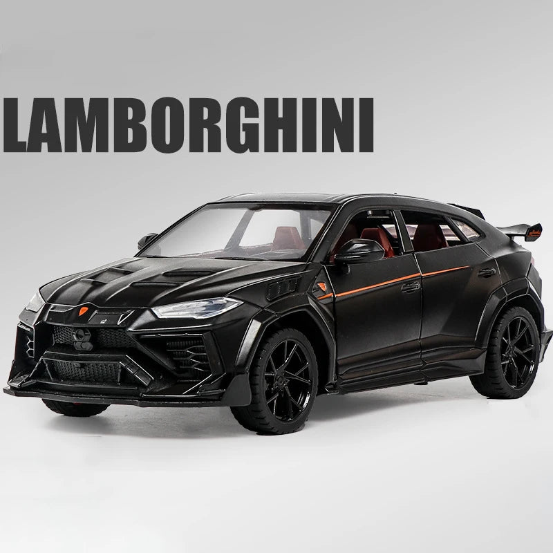 1:24 Lambos URUS Bison Mansory SUV Alloy Cast Toy Car Model Sound and Light Children's Toy Collectibles Birthday gift