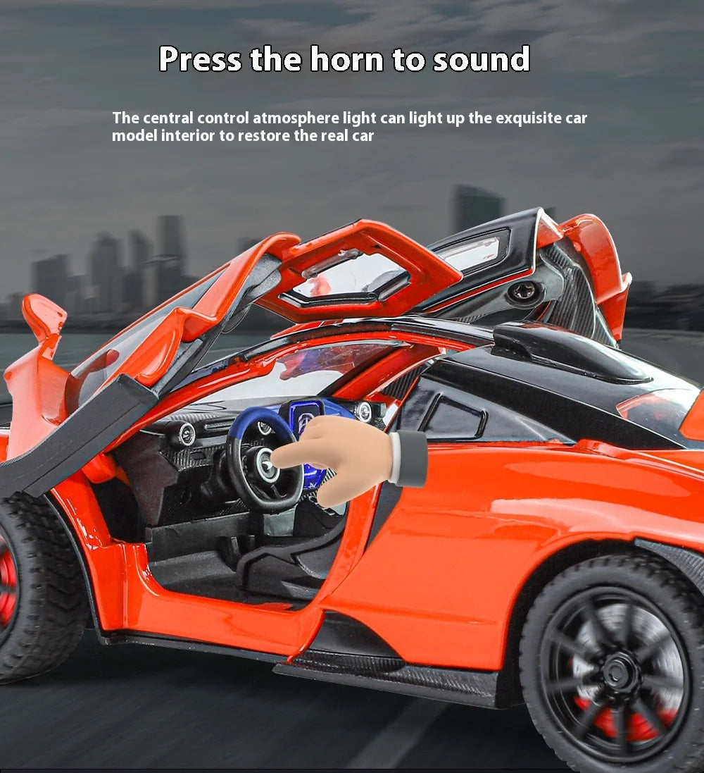 1:24 Mclaren Senna Sports Racing Supercar Alloy Diecast Metal Model Car Collectibles Children's Toy Birthday Gifts For Boy Hobby