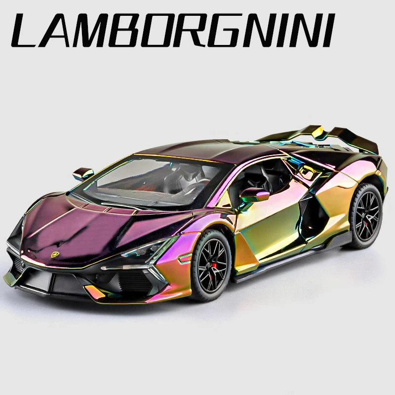 1:24 Lamborghini Revuelto Supercar Alloy Car Diecasts & Toy Vehicles Metal Toy Car Model Sound and light Collection Kids Toy