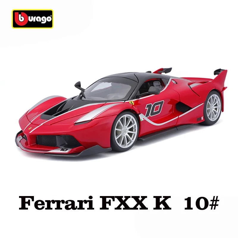 Bburago 1:18 Ferrari FXXK EVO 296 GTB SF90 488 GTB SP1 Alloy Luxury Vehicle Diecast Cars Model Toy Collection Gift for boys