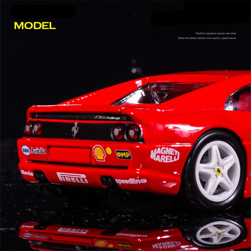 Bburago 1:24 Ferrari F355 Challenge Alloy Sports Car Model Diecast Metal Racing Car Vehicles Model Simulation Childrens Toy Gift