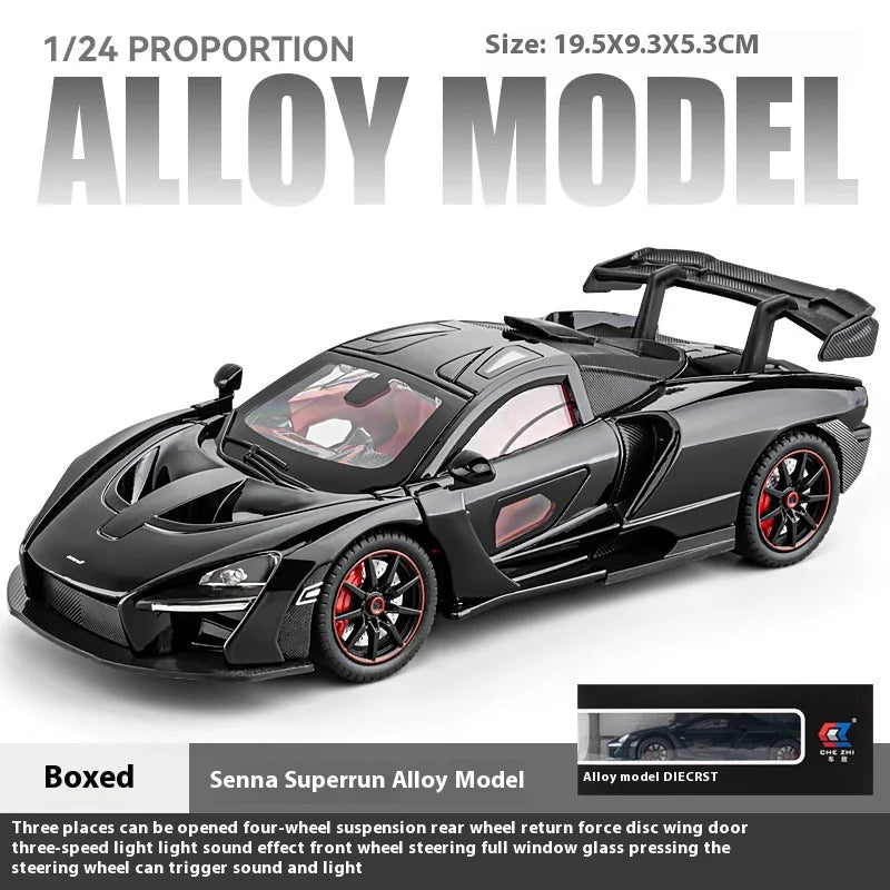 1:24 Mclaren Senna Sports Racing Supercar Alloy Diecast Metal Model Car Collectibles Children's Toy Birthday Gifts For Boy Hobby