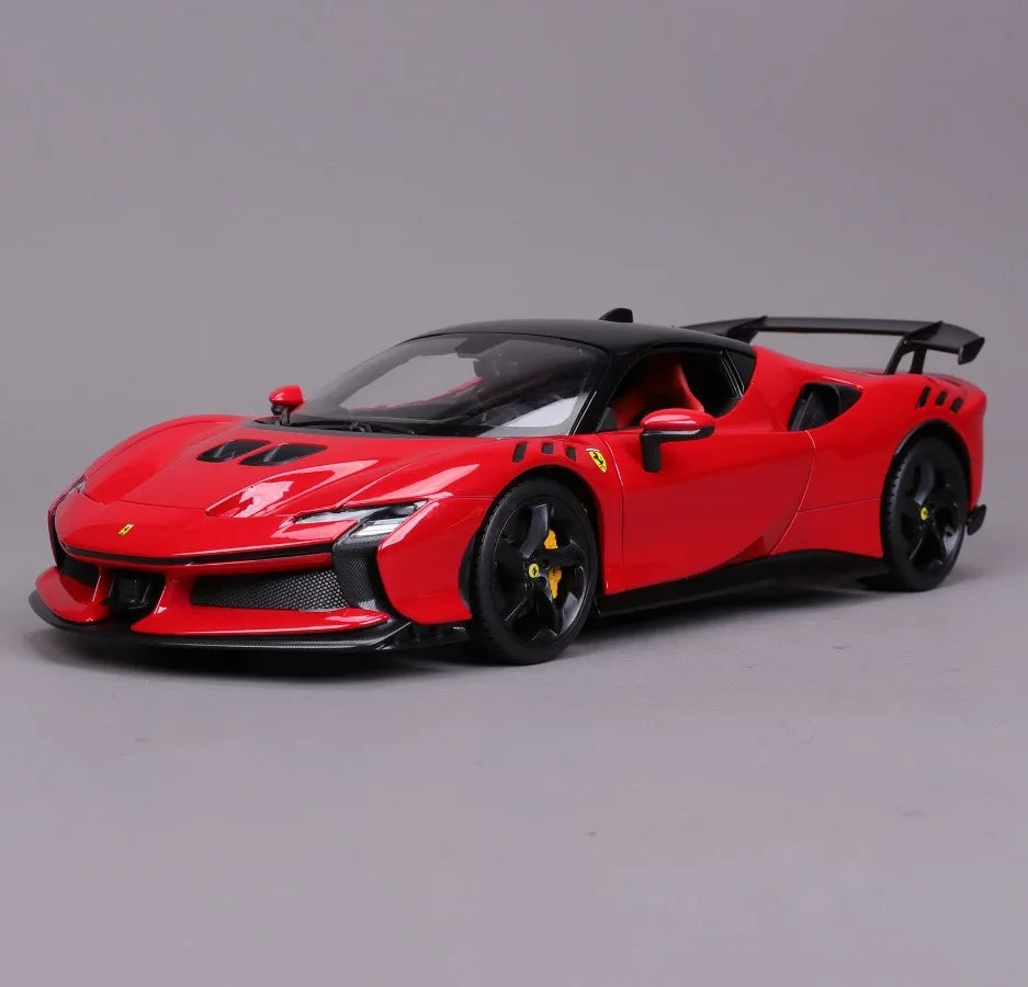 Bburago 1:18 Ferrari SF90 XX Stradale Sports Car Static Simulation Die Cast Vehicles Collectible Model Car Toys