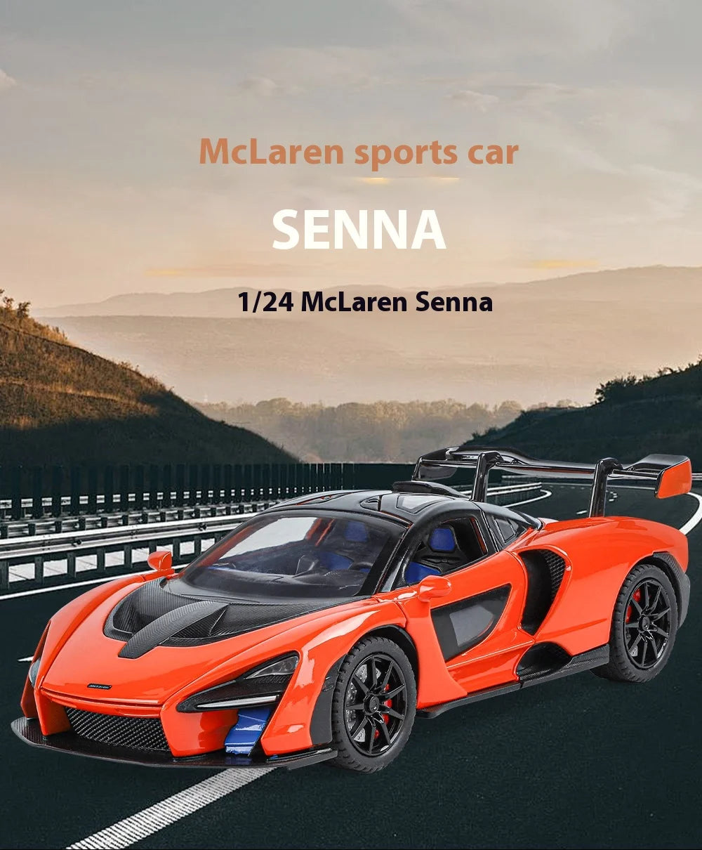 1:24 Mclaren Senna Sports Racing Supercar Alloy Diecast Metal Model Car Collectibles Children's Toy Birthday Gifts For Boy Hobby