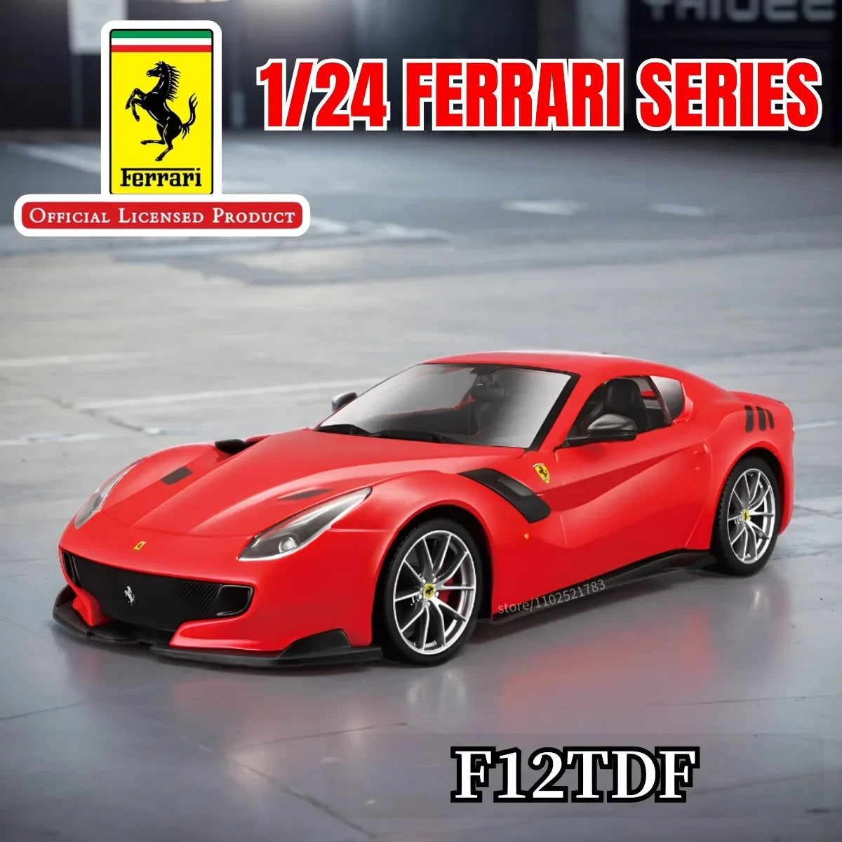 Bburago 1:24 Ferrari F50 Replica Car Model 458 488 Monza Enzo Scale Miniature Toy - Gift for Diecast Car Enthusiasts