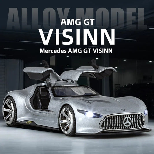 1:32 Benz AMG Vision GT Supercar Alloy Metal Diecast Car Model Sound & Light Simulation Collectibles Gift For Boyfriend Kids Boy