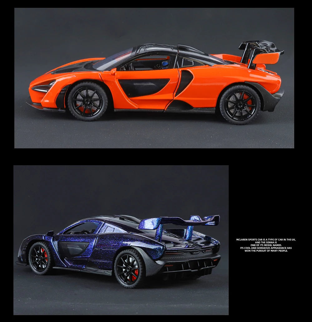 1:24 Mclaren Senna Sports Racing Supercar Alloy Diecast Metal Model Car Collectibles Children's Toy Birthday Gifts For Boy Hobby