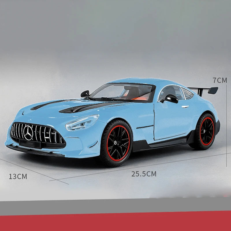 Large 1:18 Mercedes Benz GTR Miniature Collection Simulation Alloy Car Diecast Vehicle Sound & Light Toys Car For Children Gifts