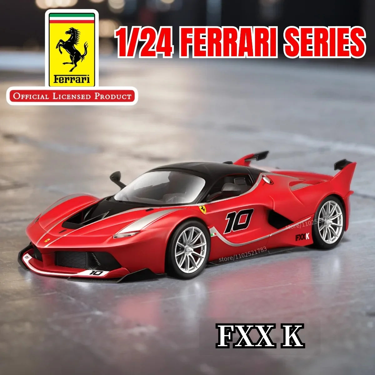 Bburago 1:24 Ferrari F50 Replica Car Model 458 488 Monza Enzo Scale Miniature Toy - Gift for Diecast Car Enthusiasts