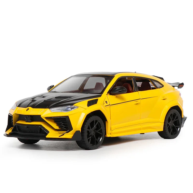 1:24 Lambos URUS Bison Mansory SUV Alloy Cast Toy Car Model Sound and Light Children's Toy Collectibles Birthday gift