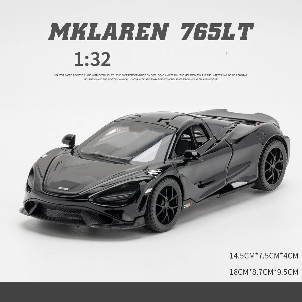 1: 32 Malaren 765TL Fast and Furious 7 Alloy Car Model Diecasts Toy With Sound and Light Vehicles Decoration Toys For Kids Gift