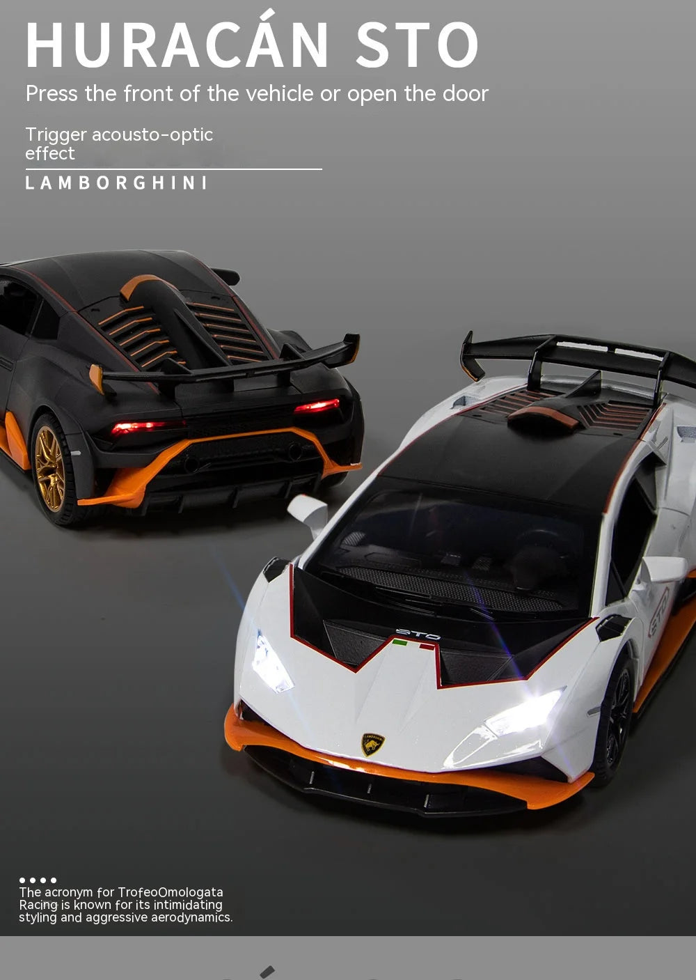 1:24 Scale Lamborghini STO Alloy Model Car - Ultimate Supercar Replica for Collectors - Precise Detailing, High-End Craftsmanshi