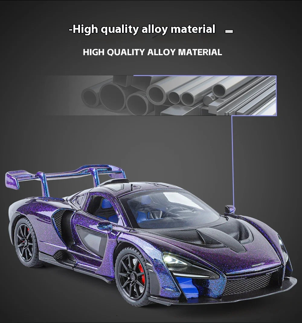 1:24 Mclaren Senna Sports Racing Supercar Alloy Diecast Metal Model Car Collectibles Children's Toy Birthday Gifts For Boy Hobby