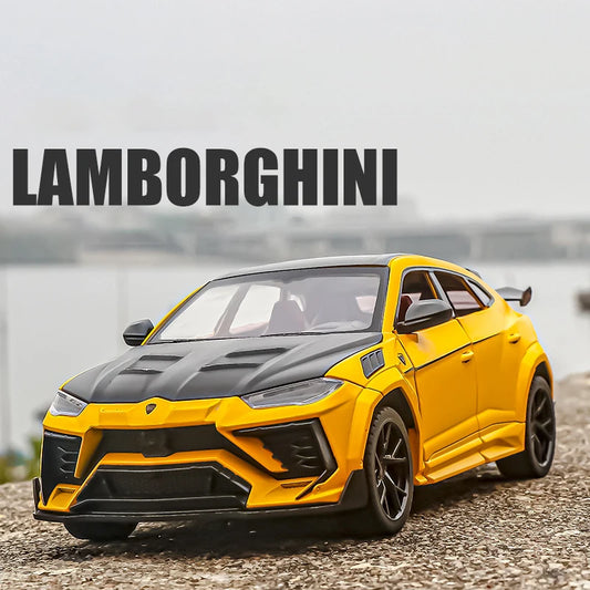 1:24 Lambos URUS Bison Mansory SUV Alloy Cast Toy Car Model Sound and Light Children's Toy Collectibles Birthday gift