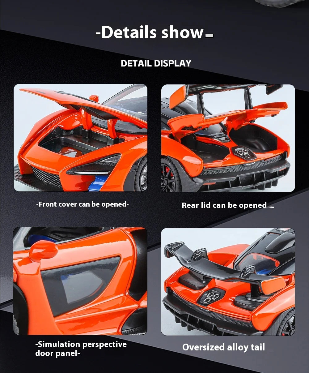 1:24 Mclaren Senna Sports Racing Supercar Alloy Diecast Metal Model Car Collectibles Children's Toy Birthday Gifts For Boy Hobby