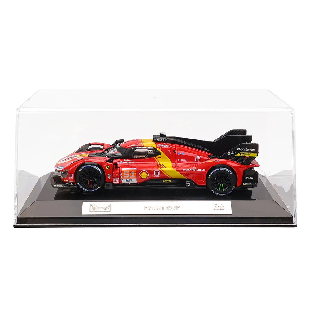 Bburago 1:43 Le Mans Ferrari 499P 2022 488 250 512 Alloy Luxury Vehicle Diecast Pull Back Cars Model Toy Collection Gift